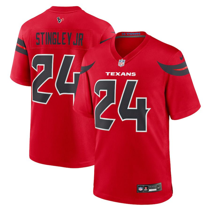 Men Houston Texans #24 Derek Stingley Jr. Nike Red Alternate Game NFL Jersey